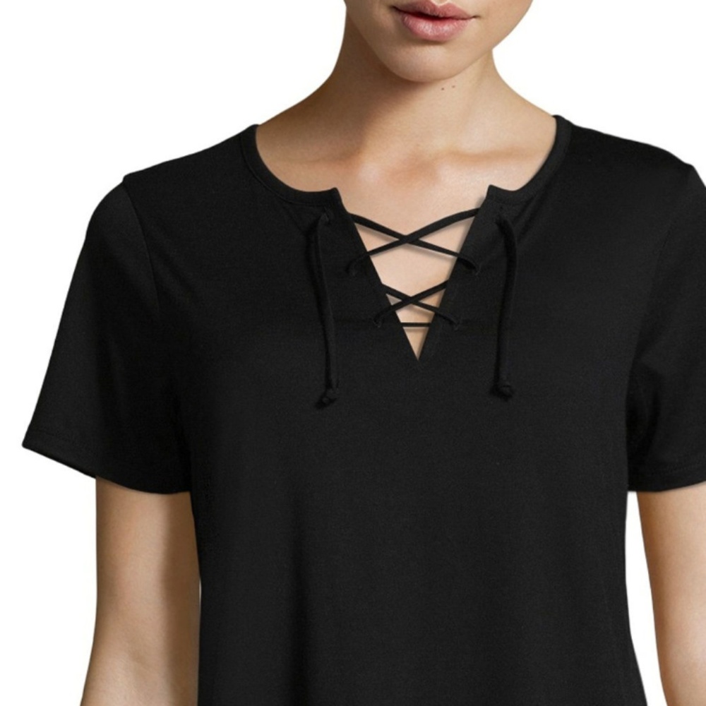 Stylish Hybrid Lace Up Tee